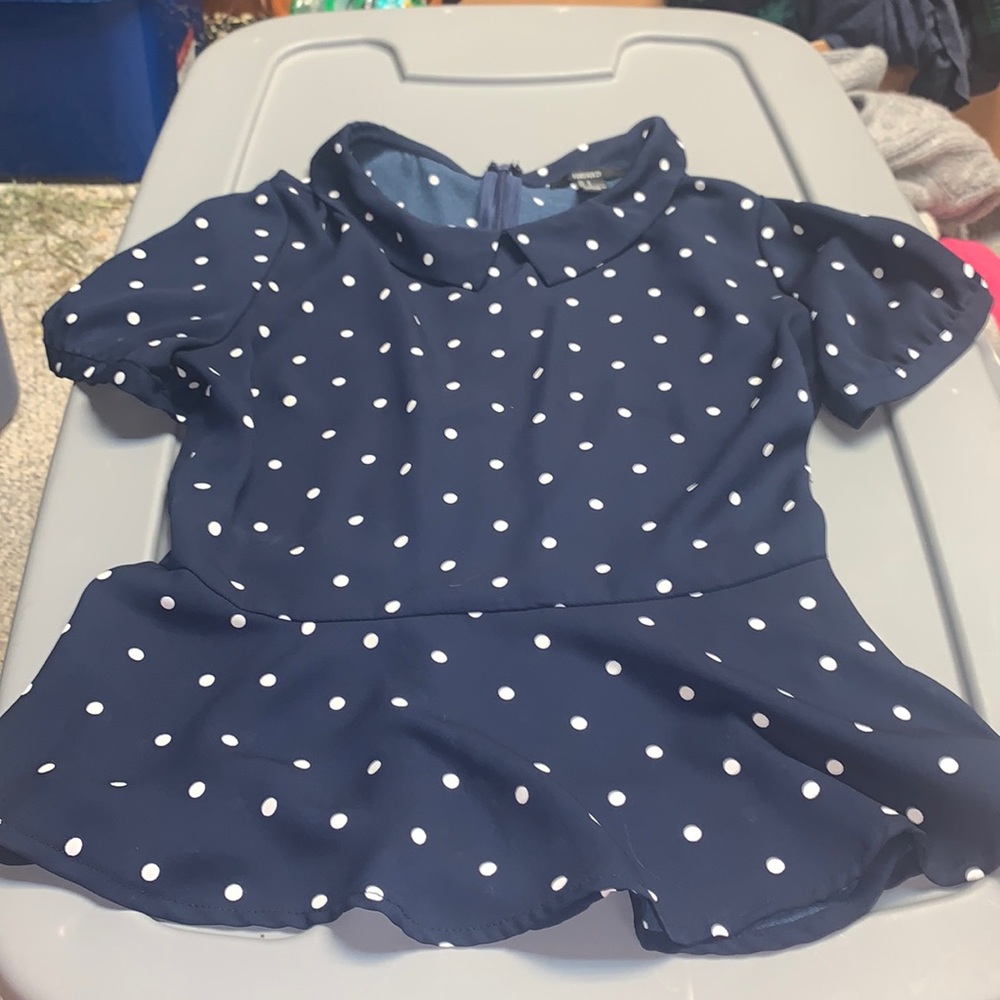 COPY - Navy polkadot blouse from forever 21